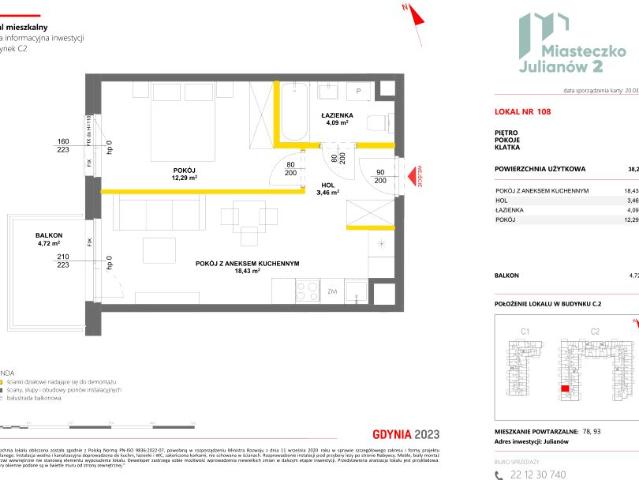 Mieszkanie 38,3m²