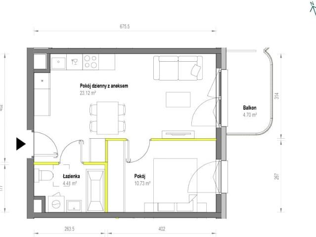 Mieszkanie 38,3m²