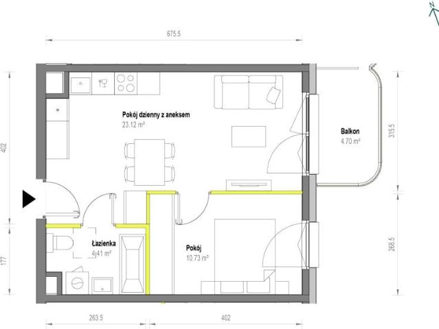Mieszkanie 38,3m²