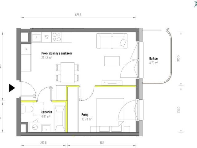 Mieszkanie 38,3m²