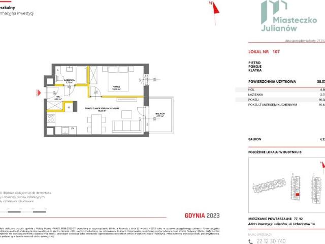 Mieszkanie 38,4m²