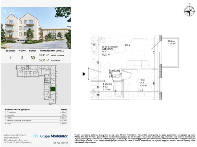 Mieszkanie 38,4m²