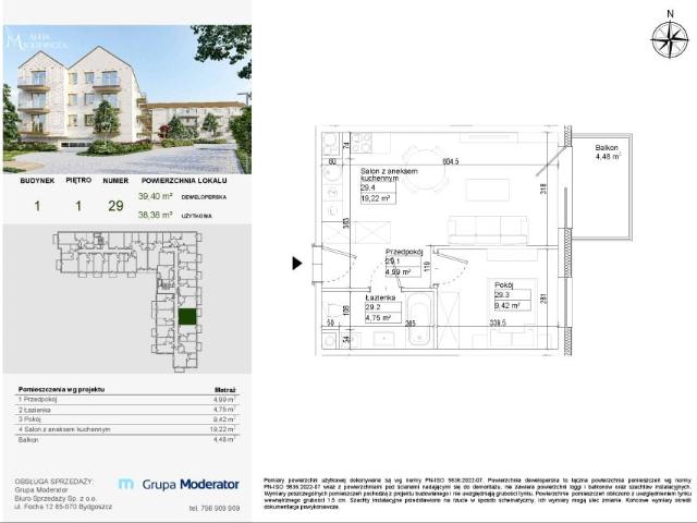 Mieszkanie 38,4m²