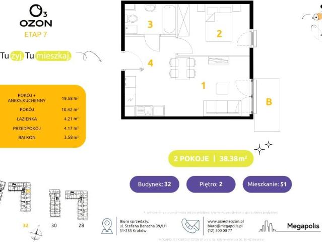 Mieszkanie 38,4m²