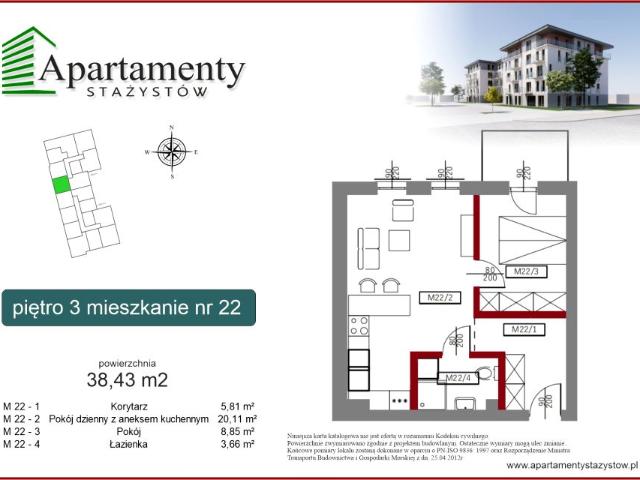 Mieszkanie 38,4m²