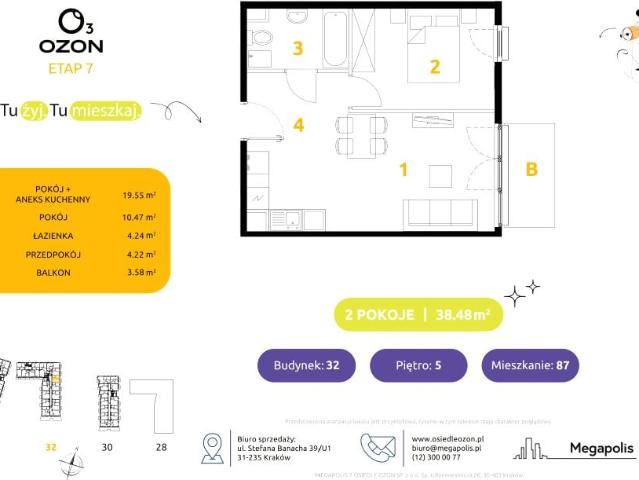 Mieszkanie 38,5m²