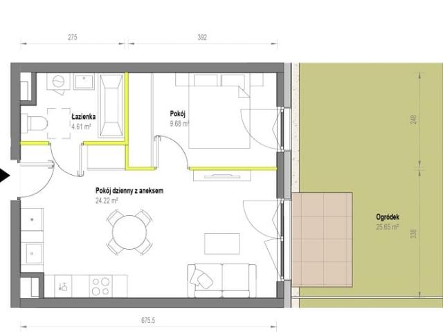 Mieszkanie 38,5m²