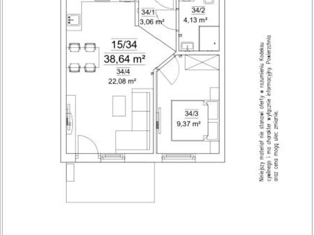 Mieszkanie 38,6m²