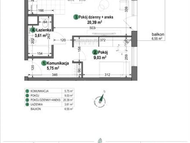 Mieszkanie 38,8m²