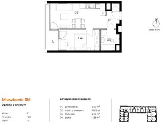 Mieszkanie 38,9m²