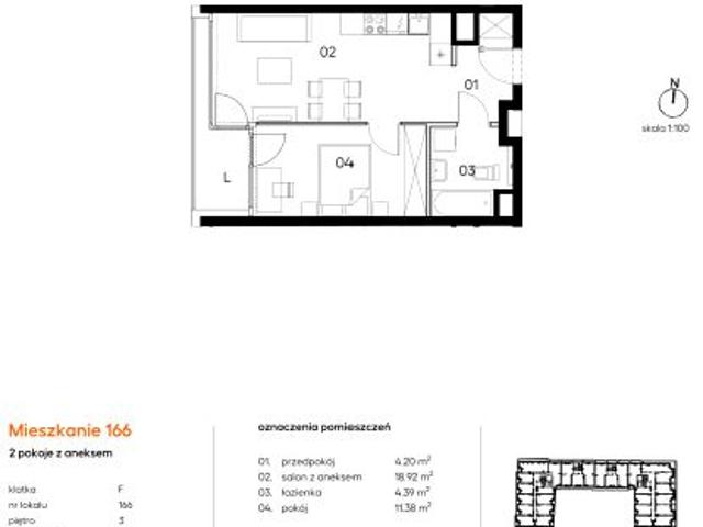 Mieszkanie 38,9m²