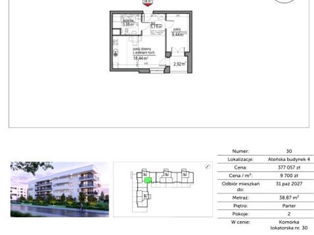 Mieszkanie 38,9m²