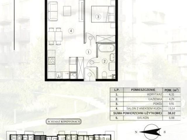 Mieszkanie 38m²