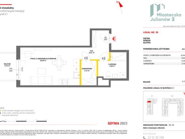 Mieszkanie 39,1m²