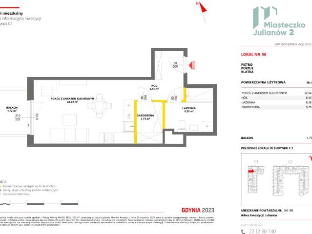 Mieszkanie 39,1m²
