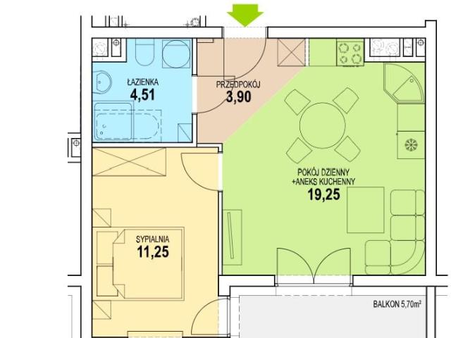 Mieszkanie 39,2m²