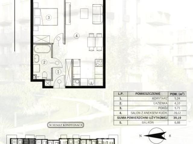 Mieszkanie 39,2m²