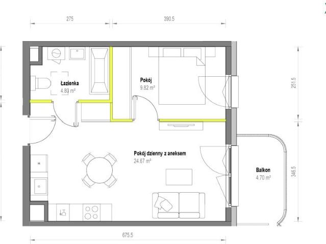 Mieszkanie 39,3m²
