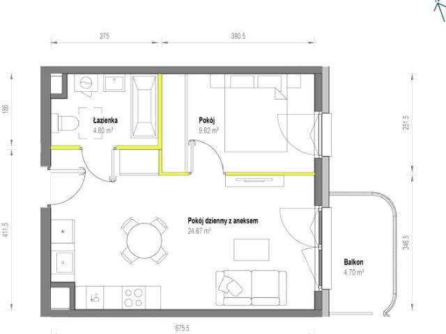 Mieszkanie 39,3m²