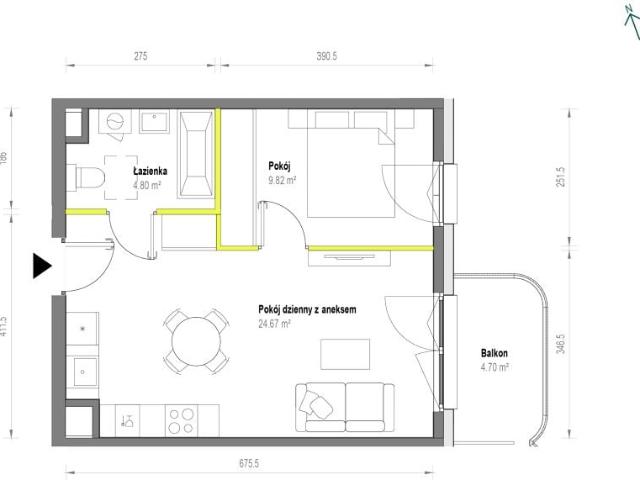 Mieszkanie 39,3m²