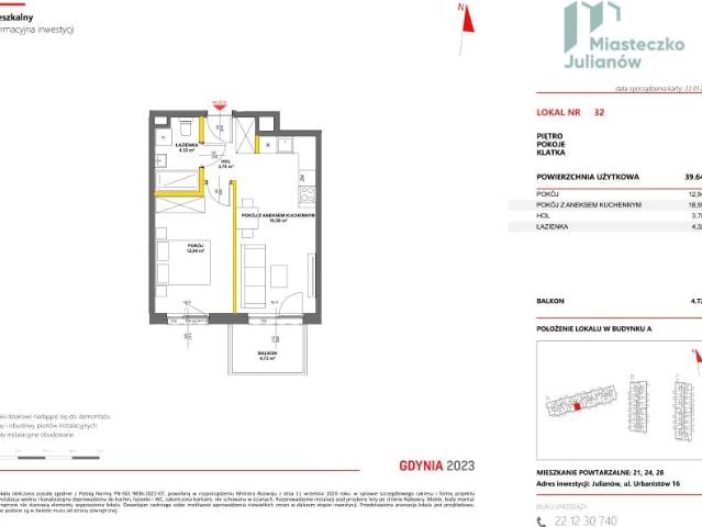 Mieszkanie 39,6m²