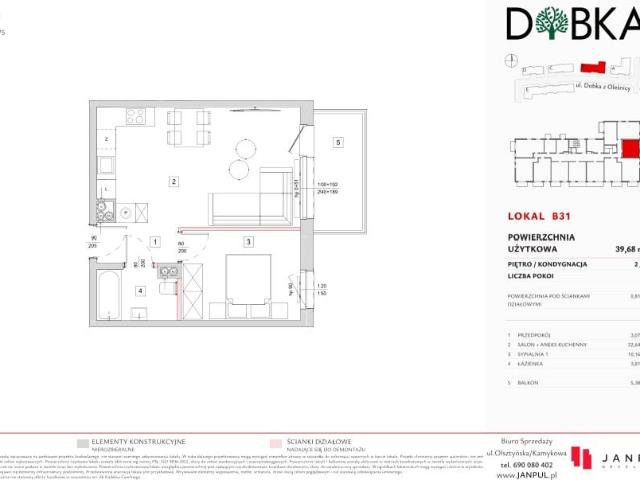 Mieszkanie 39,7m²
