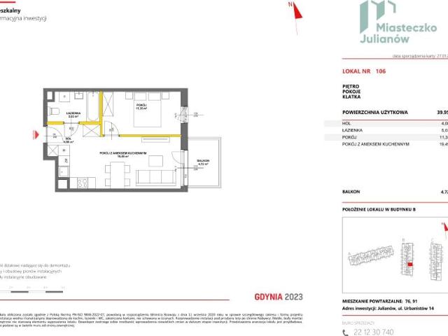 Mieszkanie 39,8m²