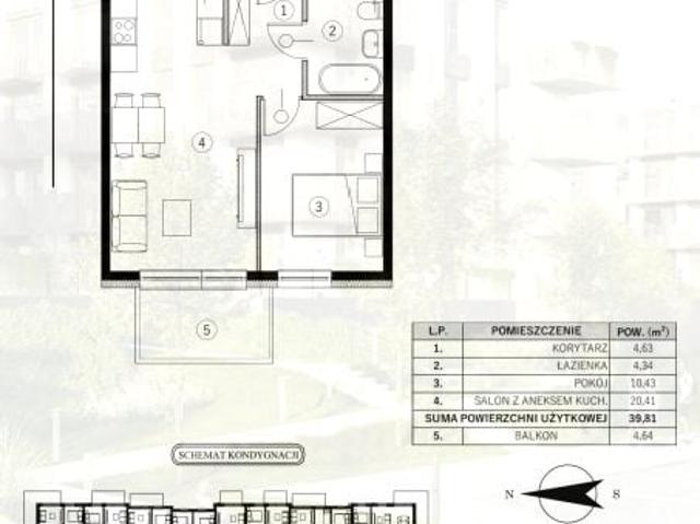 Mieszkanie 39,8m²