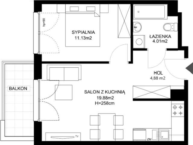 Mieszkanie 39,9m²