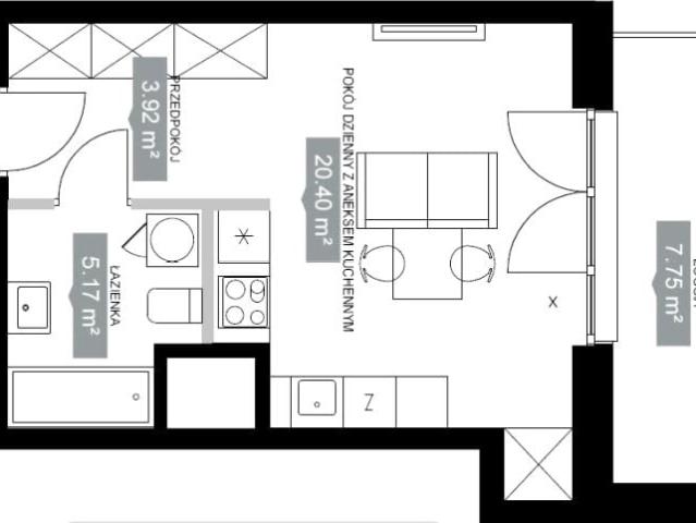 Mieszkanie 30,10 m², Warszawa
