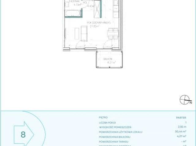 Mieszkanie 30,4m²