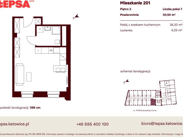 Mieszkanie 30,5m²