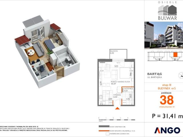 Mieszkanie 31,4m²
