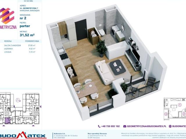 Mieszkanie 31,5m²