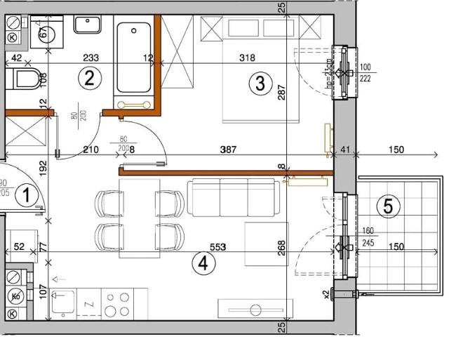 Mieszkanie 31,60 m², Ząbki