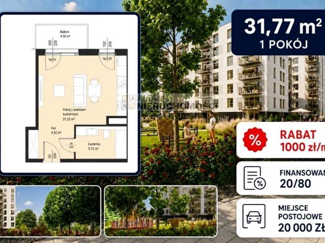 Mieszkanie 31,77 m², Kraków