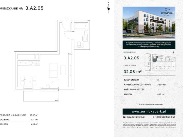 Mieszkanie 32,1m²