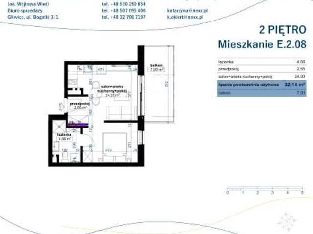 Mieszkanie 32,1m²
