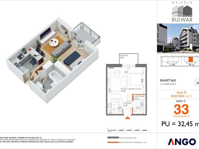 Mieszkanie 32,5m²