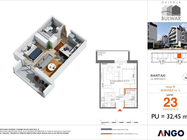 Mieszkanie 32,5m²
