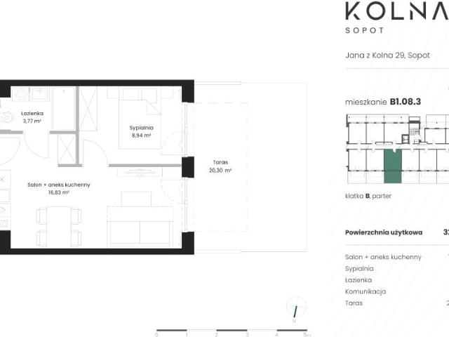 Mieszkanie 32,5m²