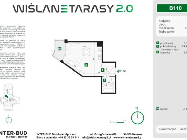 Mieszkanie 32,6m²