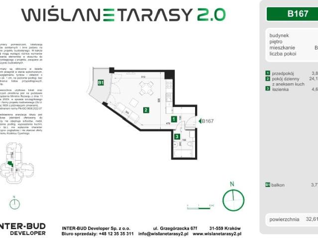 Mieszkanie 32,6m²