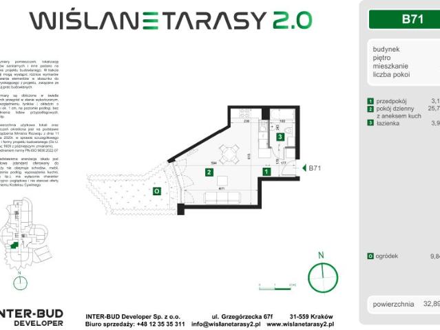 Mieszkanie 32,9m²