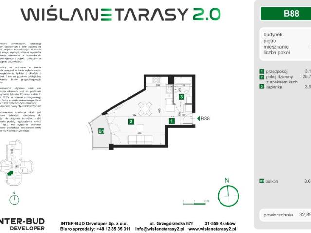 Mieszkanie 32,9m²