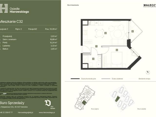 Mieszkanie 33,1m²