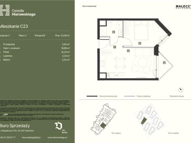 Mieszkanie 33,1m²