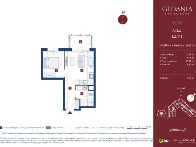 Mieszkanie 33,1m²