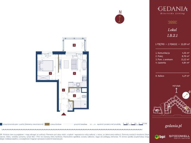 Mieszkanie 33,1m²