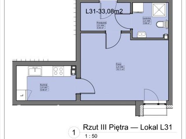 Mieszkanie 33,1m²